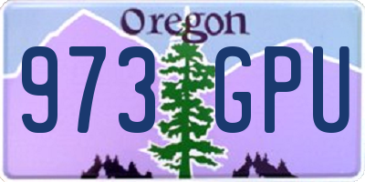 OR license plate 973GPU