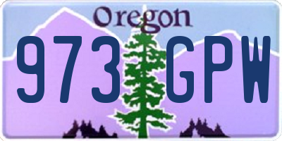 OR license plate 973GPW