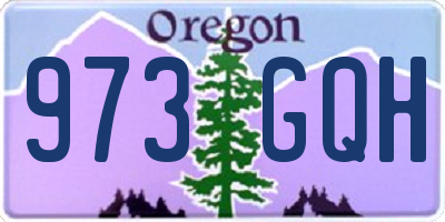 OR license plate 973GQH