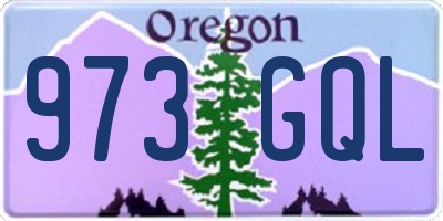 OR license plate 973GQL