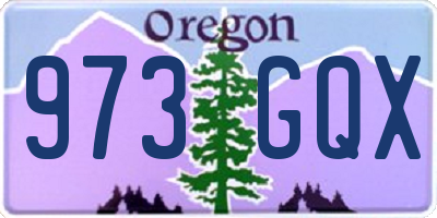 OR license plate 973GQX