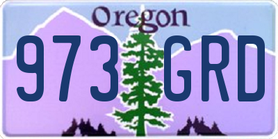 OR license plate 973GRD