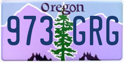 OR license plate 973GRG