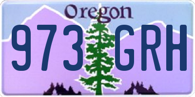 OR license plate 973GRH