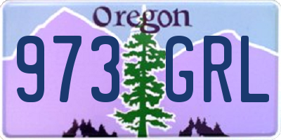 OR license plate 973GRL