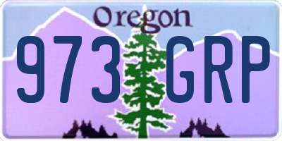 OR license plate 973GRP