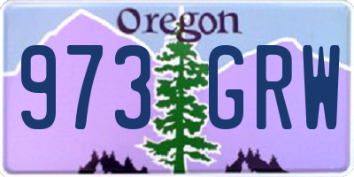 OR license plate 973GRW