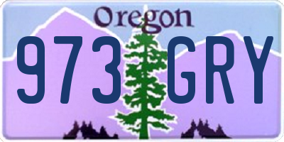 OR license plate 973GRY