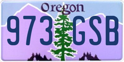 OR license plate 973GSB