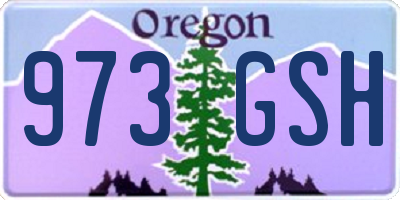 OR license plate 973GSH