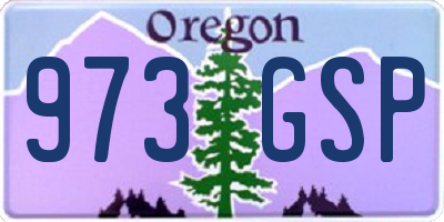 OR license plate 973GSP