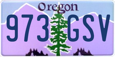 OR license plate 973GSV