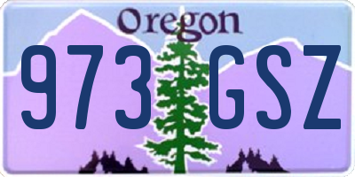 OR license plate 973GSZ