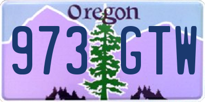 OR license plate 973GTW