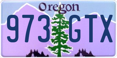 OR license plate 973GTX