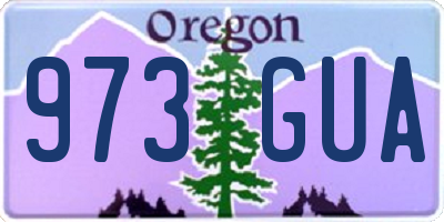 OR license plate 973GUA