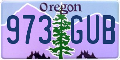 OR license plate 973GUB