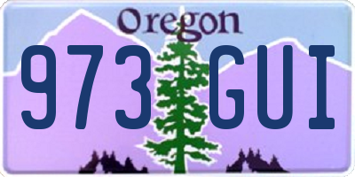 OR license plate 973GUI