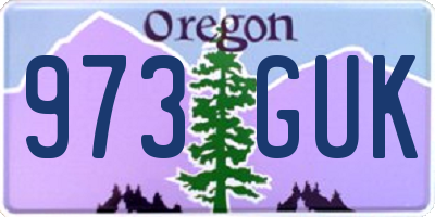OR license plate 973GUK