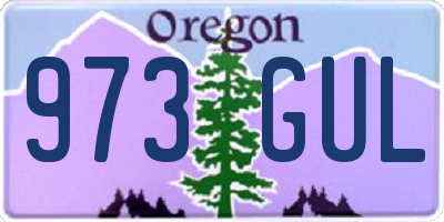 OR license plate 973GUL