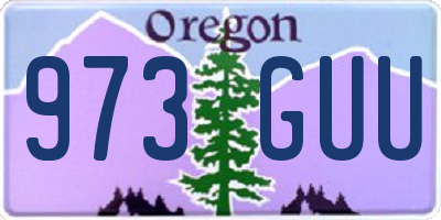 OR license plate 973GUU