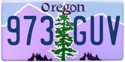 OR license plate 973GUV