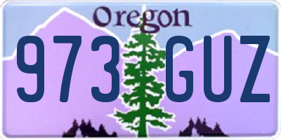 OR license plate 973GUZ