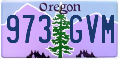 OR license plate 973GVM