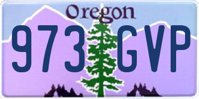 OR license plate 973GVP