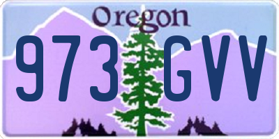 OR license plate 973GVV