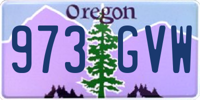 OR license plate 973GVW