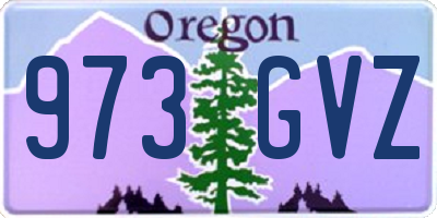 OR license plate 973GVZ