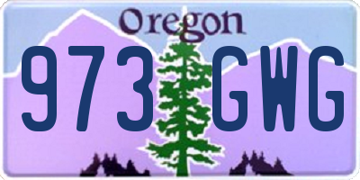 OR license plate 973GWG