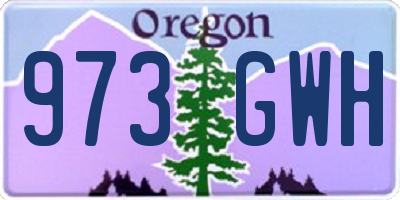 OR license plate 973GWH