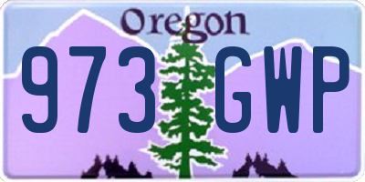 OR license plate 973GWP
