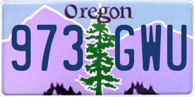 OR license plate 973GWU