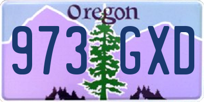 OR license plate 973GXD