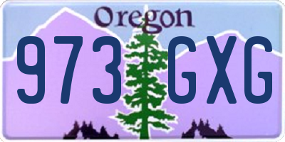 OR license plate 973GXG