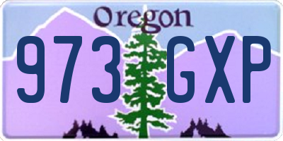 OR license plate 973GXP