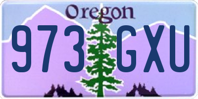 OR license plate 973GXU