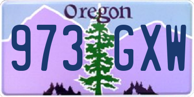 OR license plate 973GXW
