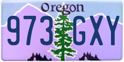 OR license plate 973GXY