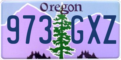 OR license plate 973GXZ