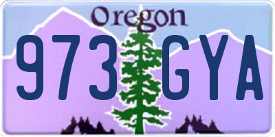 OR license plate 973GYA