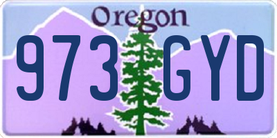OR license plate 973GYD