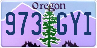 OR license plate 973GYI