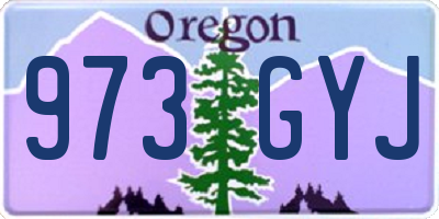 OR license plate 973GYJ