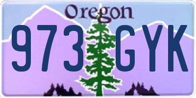 OR license plate 973GYK
