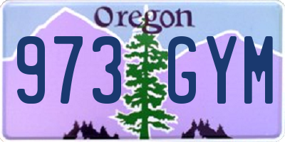 OR license plate 973GYM