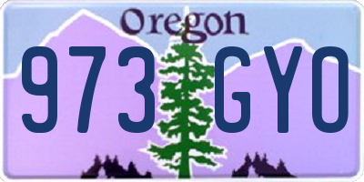 OR license plate 973GYO
